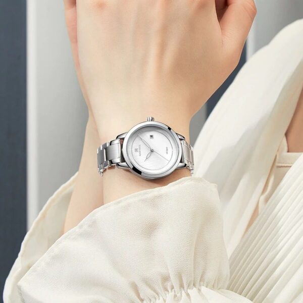 NAVIFORCE N-5008L Silver Ladies Watch - Image 4