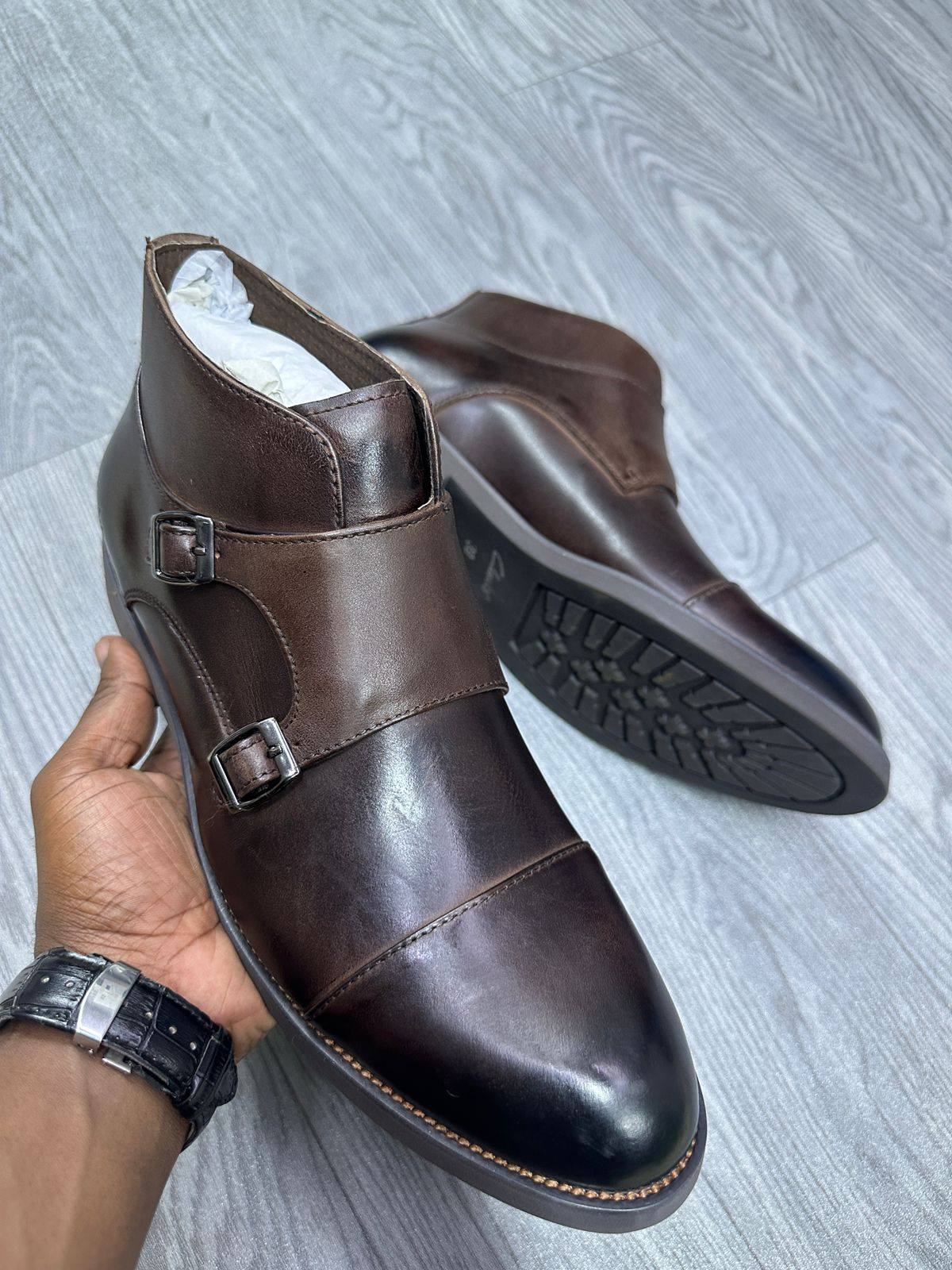 Clarks Double Monk Strap Boots - Image 2