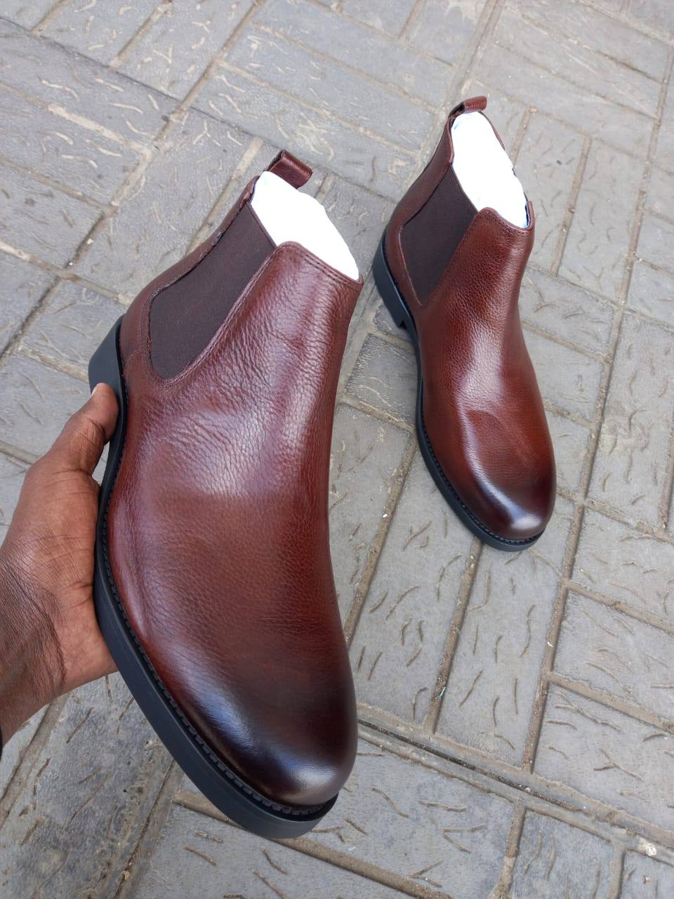 Clarks Laceless Leather Boots - Image 2